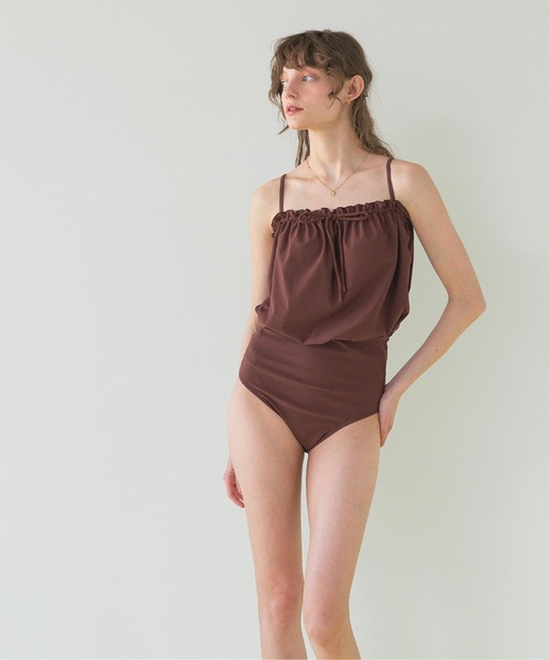 SEA DRESS（シードレス）の「サスティナブルブラウジングワンピース/水着（水着・レディース・ネイビー/ブラウン/ブラック・M/S/L）」の19枚目の写真