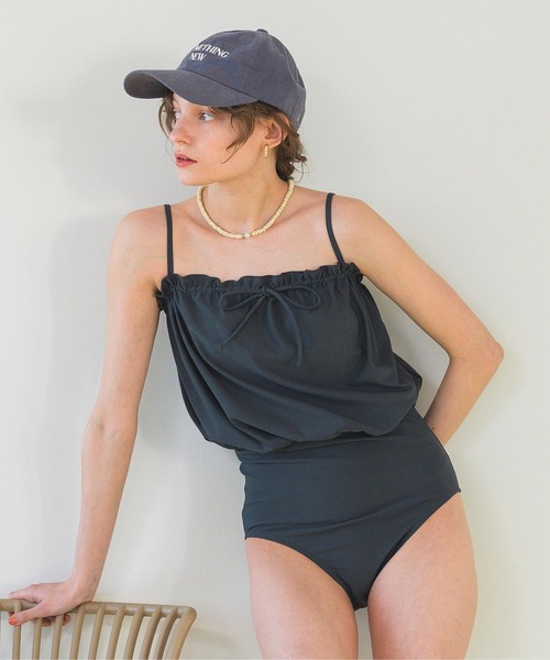 SEA DRESS（シードレス）の「サスティナブルブラウジングワンピース/水着（水着・レディース・ネイビー/ブラウン/ブラック・M/S/L）」の10枚目の写真