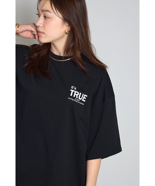 &. NOSTALGIA(アンドドットノスタルジア)の「天竺ロゴTシャツ(Tシャツ/カットソー・レディース・ブラック/オフホワイト・M)」の4枚目の写真