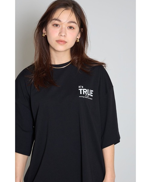&. NOSTALGIA(アンドドットノスタルジア)の「天竺ロゴTシャツ(Tシャツ/カットソー・レディース・ブラック/オフホワイト・M)」の8枚目の写真