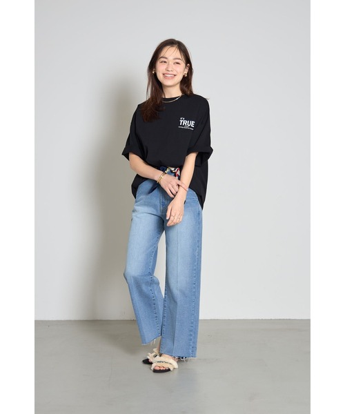 &. NOSTALGIA(アンドドットノスタルジア)の「天竺ロゴTシャツ(Tシャツ/カットソー・レディース・ブラック/オフホワイト・M)」の10枚目の写真
