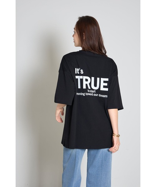 &. NOSTALGIA(アンドドットノスタルジア)の「天竺ロゴTシャツ(Tシャツ/カットソー・レディース・ブラック/オフホワイト・M)」の11枚目の写真