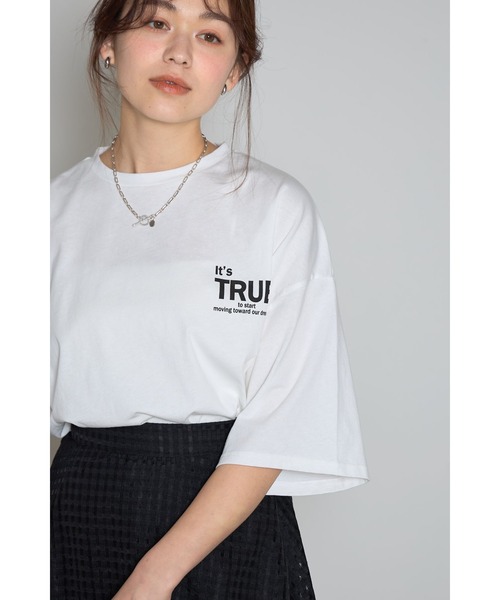 &. NOSTALGIA(アンドドットノスタルジア)の「天竺ロゴTシャツ(Tシャツ/カットソー・レディース・ブラック/オフホワイト・M)」の12枚目の写真