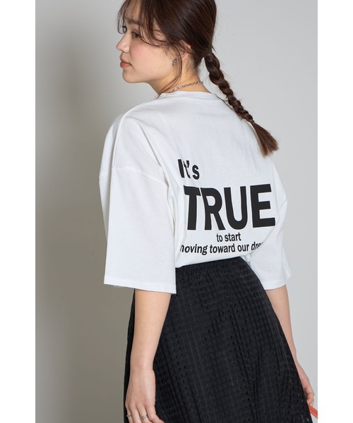 &. NOSTALGIA(アンドドットノスタルジア)の「天竺ロゴTシャツ(Tシャツ/カットソー・レディース・ブラック/オフホワイト・M)」の14枚目の写真