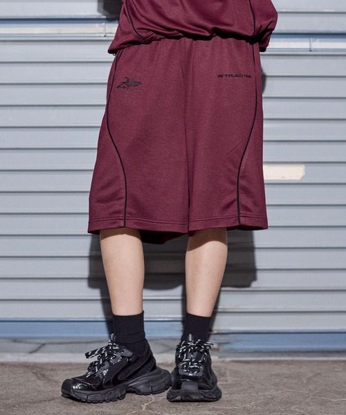 MSG(エムエスジー)の「パイピングオーバーサイズスウェット ショーツ ハーフパンツ【UNISEX】(スウェットパンツ・メンズ・ピンク/ブラック系/ブラック/ワイン/アッシュ/レオパード/リアルツリーカモ・S/M/L/XL)」の5枚目の写真