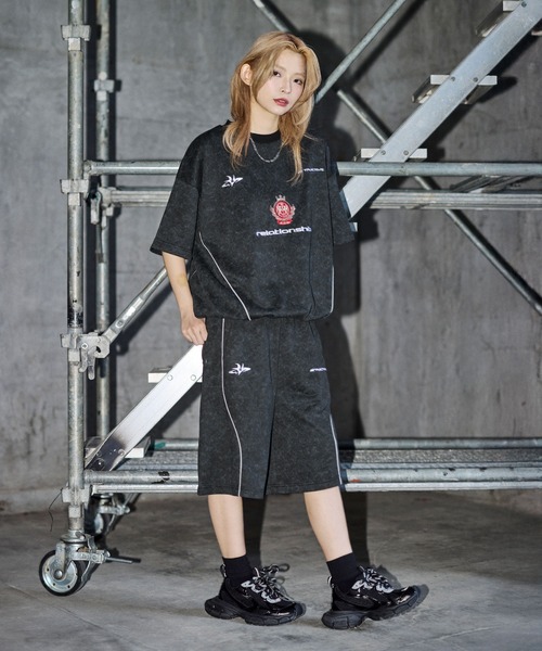 MSG(エムエスジー)の「パイピングオーバーサイズスウェット ショーツ ハーフパンツ【UNISEX】(スウェットパンツ・メンズ・ピンク/ブラック系/ブラック/ワイン/アッシュ/レオパード/リアルツリーカモ・S/M/L/XL)」の8枚目の写真