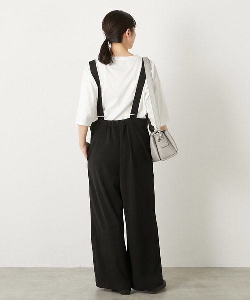 MELROSE claire(メルローズ クレール)の「【エステルストレッチジョーゼットサロペット】(サロペット/オーバーオール・レディース・ブラック/グレイッシュベージュ・FREE)」の13枚目の写真