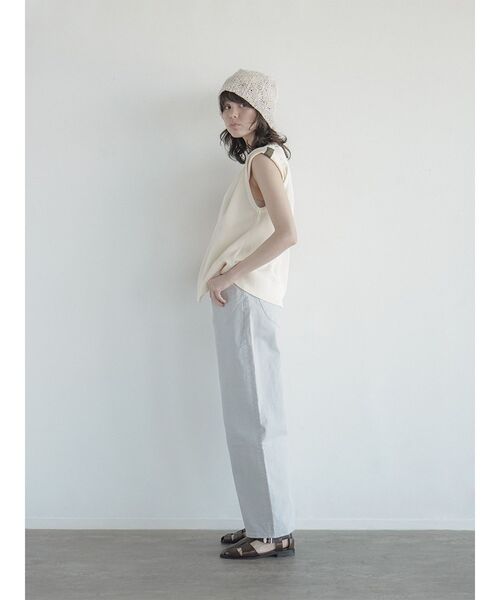 FIKA.(フィーカ)の「2way sleeve waffle cotton tee(Tシャツ/カットソー・レディース・ブラック/ホワイト・FREE)」の6枚目の写真