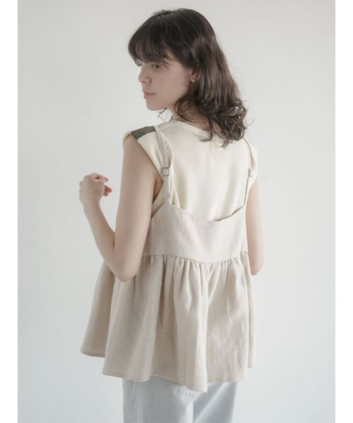 FIKA.(フィーカ)の「2way sleeve waffle cotton tee(Tシャツ/カットソー・レディース・ブラック/ホワイト・FREE)」の9枚目の写真