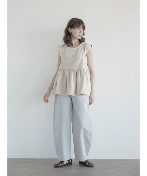 FIKA.(フィーカ)の「2way sleeve waffle cotton tee(Tシャツ/カットソー・レディース・ブラック/ホワイト・FREE)」の10枚目の写真