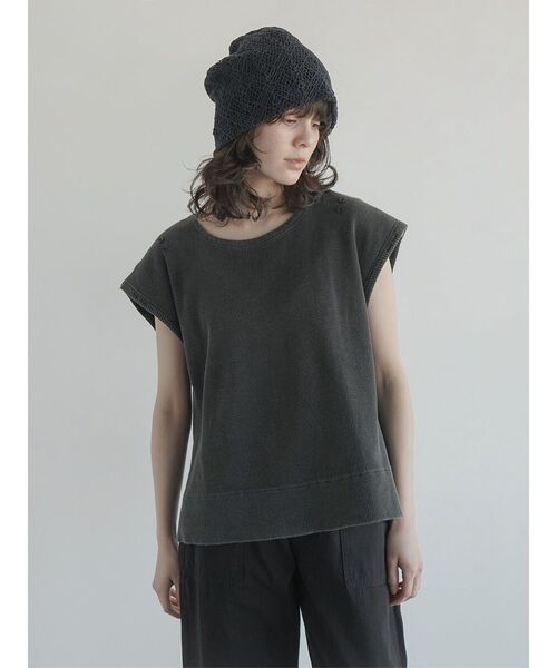FIKA.(フィーカ)の「2way sleeve waffle cotton tee(Tシャツ/カットソー・レディース・ブラック/ホワイト・FREE)」の12枚目の写真