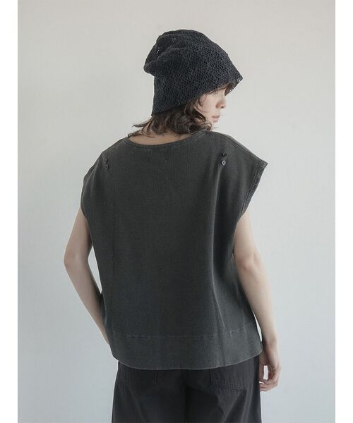 FIKA.(フィーカ)の「2way sleeve waffle cotton tee(Tシャツ/カットソー・レディース・ブラック/ホワイト・FREE)」の15枚目の写真