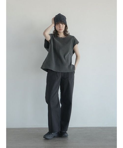 FIKA.(フィーカ)の「2way sleeve waffle cotton tee(Tシャツ/カットソー・レディース・ブラック/ホワイト・FREE)」の17枚目の写真