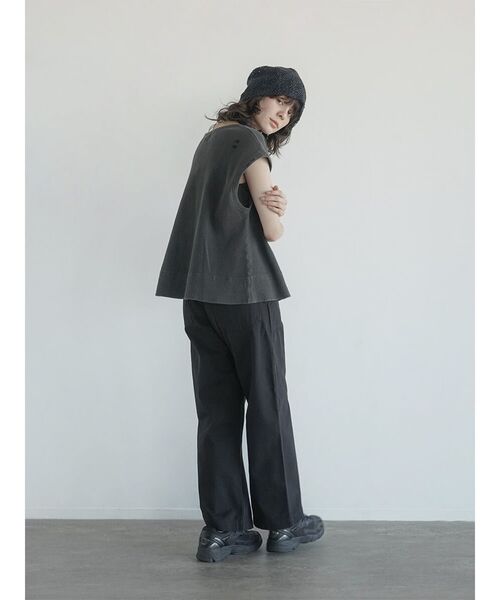 FIKA.(フィーカ)の「2way sleeve waffle cotton tee(Tシャツ/カットソー・レディース・ブラック/ホワイト・FREE)」の18枚目の写真