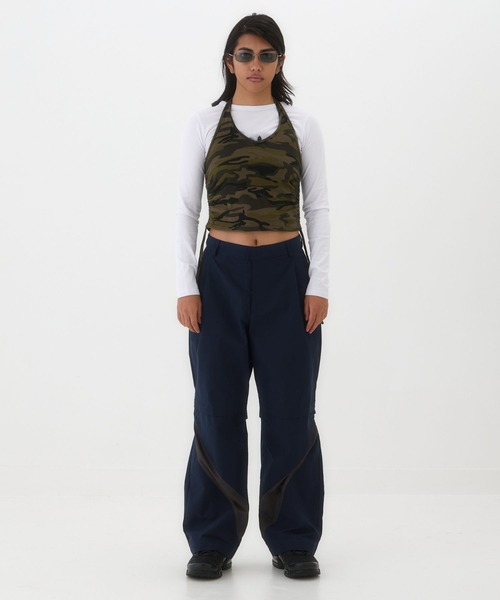 BEEDEN（ビーデン）の「HIGHT WAIST STRIGHT PANTS（その他パンツ・レディース・カーキ/ネイビー・SMALL/MEDIUM）」の4枚目の写真