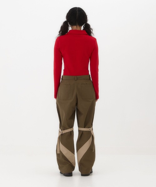 BEEDEN（ビーデン）の「HIGHT WAIST STRIGHT PANTS（その他パンツ・レディース・カーキ/ネイビー・SMALL/MEDIUM）」の15枚目の写真