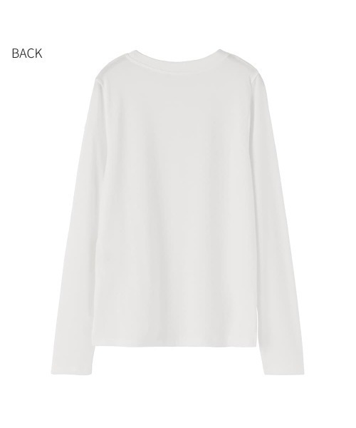 STYLE DELI（スタイルデリ）の「薄手で柔らかい片側肩あきカットソートップス（Tシャツ/カットソー・レディース・ホワイト/ブラック・FREE）」の20枚目の写真