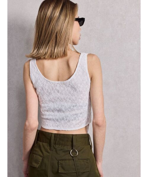 GYDA(ジェイダ)の「Mix material コルセットデザイントップス(タンクトップ・レディース・オフホワイト/ブラック/その他1・FREE)」の13枚目の写真