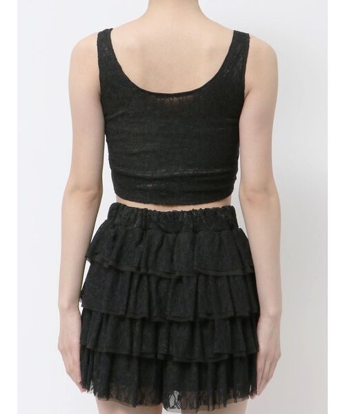 GYDA(ジェイダ)の「Mix material コルセットデザイントップス(タンクトップ・レディース・オフホワイト/ブラック/その他1・FREE)」の11枚目の写真