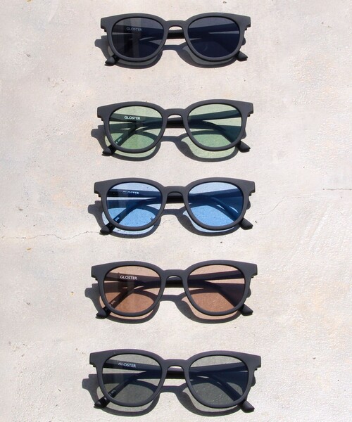 GLOSTER（グロスター）の「【GLOSTER/グロスター】マット加工 フラットサングラス カラーレンズ（サングラス・メンズ・ロイヤルブルー/チャコールグレー/ダークブラウン/ブラック/ダークグリーン・FREE）」の14枚目の写真
