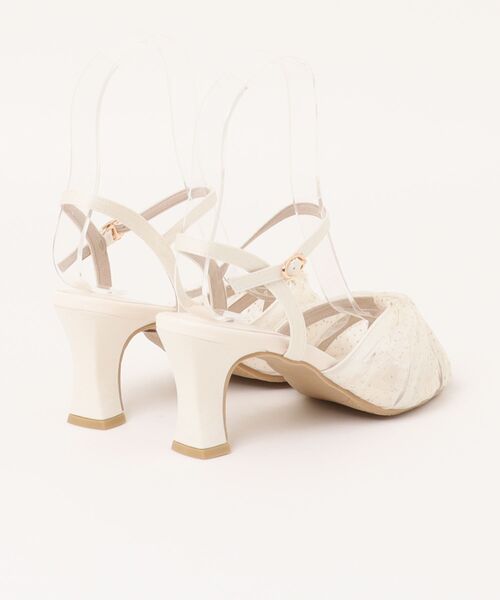 Launa lea(ラウナレア)の「7cmヒールチュールストラップサンダル(0601)(サンダル・レディース・ブラック/ピンクベージュ/アイボリー・LL/L/M/S)」の6枚目の写真