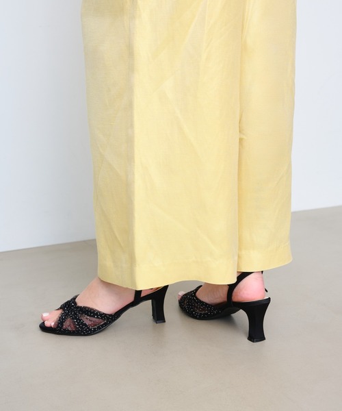 Launa lea(ラウナレア)の「7cmヒールチュールストラップサンダル(0601)(サンダル・レディース・ブラック/ピンクベージュ/アイボリー・LL/L/M/S)」の15枚目の写真
