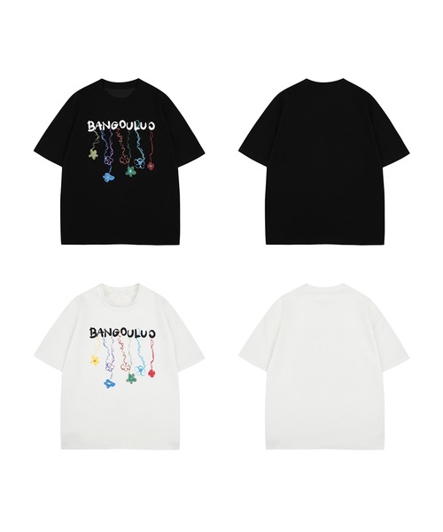 カラフルフラワー カットソー カラフルフラワーチャームTシャツ（Tシャツ/カットソー）｜HOOK