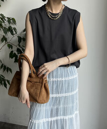 裾切替タンクプルオーバー