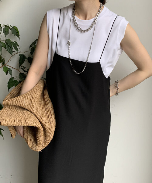 DouDou（ドゥドゥ）の「裾切替タンクプルオーバー（Tシャツ/カットソー・レディース・ピンクベージュ/ブラック/オレンジ/オフホワイト/チャコールグレー・FREE）」の20枚目の写真