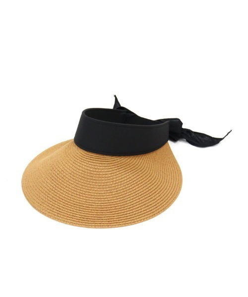 DONOBAN（ドノバン）の「ラフィアサンバイザー（キャップ・レディース・ブラック/ベージュ・ONE）」の5枚目の写真