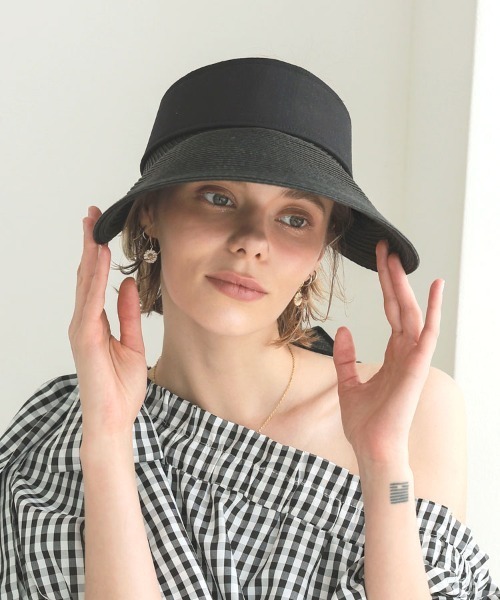 DONOBAN（ドノバン）の「ラフィアサンバイザー（キャップ・レディース・ブラック/ベージュ・ONE）」の21枚目の写真