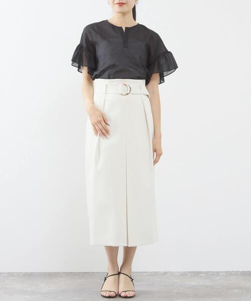 Tiara(ティアラ)の「ゴールドベルトボックススカート(スカート・レディース・オレンジ/ホワイト/ブラック・3/2)」の5枚目の写真