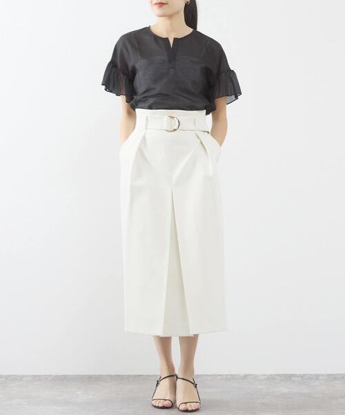 Tiara(ティアラ)の「ゴールドベルトボックススカート(スカート・レディース・オレンジ/ホワイト/ブラック・3/2)」の6枚目の写真