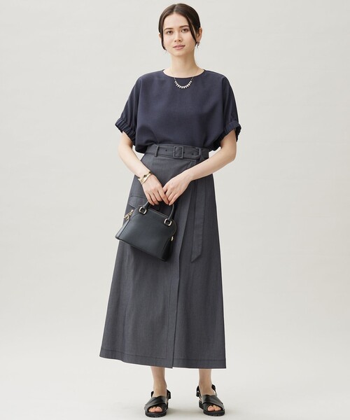 自由区（ジユウク）の「ラスティックメッシュドルマンスリーブ Tブラウス（シャツ/ブラウス・レディース・ベージュ系/ネイビー系/ホワイト系/ブラック系/ベージュ系2・32）」の12枚目の写真