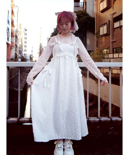 pokopoko ribbon race dress（ワンピース）｜merry jenny