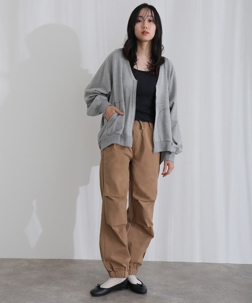 ElegChic(エレグシック)の「リラックスワイド パラシュートパンツ(チノパンツ・レディース・ベージュ/カーキ/ブラック・XXL/XL/L/M/4L)」の7枚目の写真