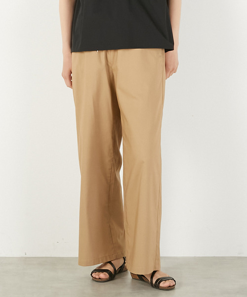 MELROSE claire(メルローズ クレール)の「【レーヨンリネンイージーストレートパンツ】(その他パンツ・レディース・ベージュ/コーラルピンク/ブラウン/ブルー・2/3)」の3枚目の写真