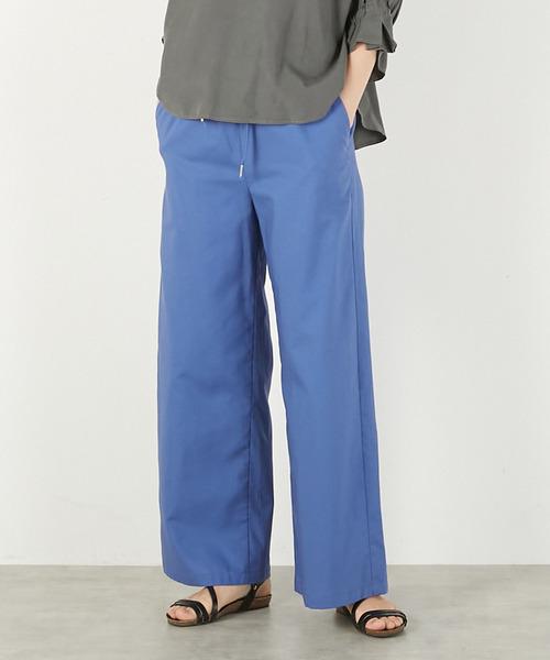 MELROSE claire(メルローズ クレール)の「【レーヨンリネンイージーストレートパンツ】(その他パンツ・レディース・ベージュ/コーラルピンク/ブラウン/ブルー・2/3)」の1枚目の写真