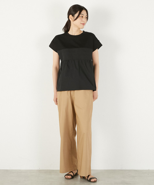 MELROSE claire(メルローズ クレール)の「【レーヨンリネンイージーストレートパンツ】(その他パンツ・レディース・ベージュ/コーラルピンク/ブラウン/ブルー・2/3)」の5枚目の写真