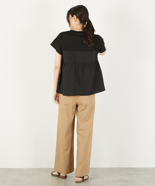 MELROSE claire(メルローズ クレール)の「【レーヨンリネンイージーストレートパンツ】(その他パンツ・レディース・ベージュ/コーラルピンク/ブラウン/ブルー・2/3)」の7枚目の写真