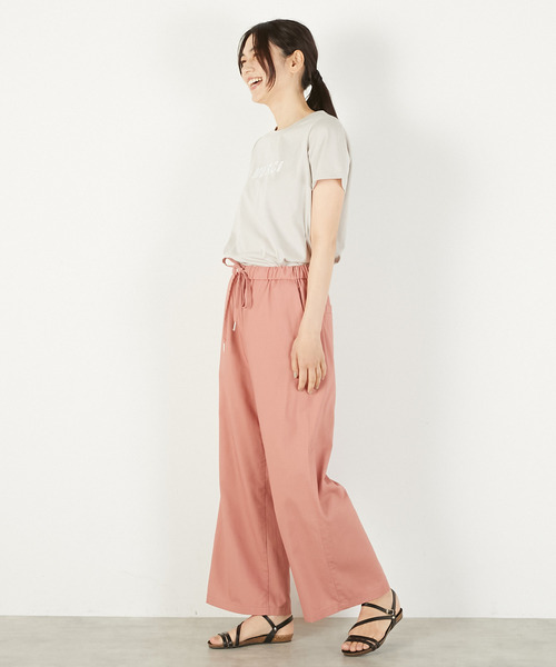 MELROSE claire(メルローズ クレール)の「【レーヨンリネンイージーストレートパンツ】(その他パンツ・レディース・ベージュ/コーラルピンク/ブラウン/ブルー・2/3)」の18枚目の写真