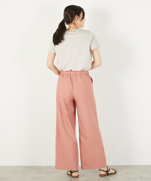 MELROSE claire(メルローズ クレール)の「【レーヨンリネンイージーストレートパンツ】(その他パンツ・レディース・ベージュ/コーラルピンク/ブラウン/ブルー・2/3)」の19枚目の写真