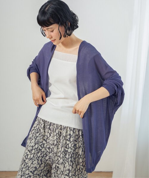 LBC（エルビーシー）の「さらひやワンボタントッパーカーディガン（カーディガン/ボレロ・レディース・ライトグレー/ブラック/ベージュ/パープル/ミント・M）」の19枚目の写真