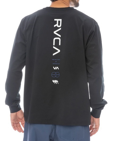 RVCA（ルーカ）の「【RVCA/ルーカ】25SS ESCAPE SFLT/水陸両用UVケア長袖ラッシュガード・サーフロンT(水着)（ラッシュガード・メンズ・ブラック/ホワイト・SMALL/LARGE/MEDIUM）」の7枚目の写真