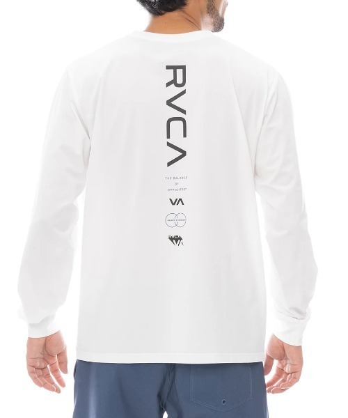RVCA（ルーカ）の「【RVCA/ルーカ】25SS ESCAPE SFLT/水陸両用UVケア長袖ラッシュガード・サーフロンT(水着)（ラッシュガード・メンズ・ブラック/ホワイト・SMALL/LARGE/MEDIUM）」の4枚目の写真