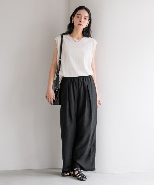 LOWRYS FARM(ローリーズファーム)の「タックワイドイージーパンツ 450006(その他パンツ・レディース・チャコールグレー/ブルー/ブラウン/ブラック系その他/ブラック・LARGE/MEDIUM)」の12枚目の写真