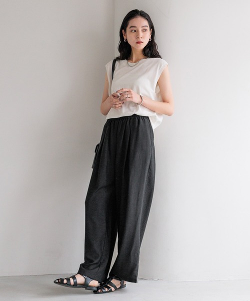 LOWRYS FARM(ローリーズファーム)の「タックワイドイージーパンツ 450006(その他パンツ・レディース・チャコールグレー/ブルー/ブラウン/ブラック系その他/ブラック・LARGE/MEDIUM)」の11枚目の写真