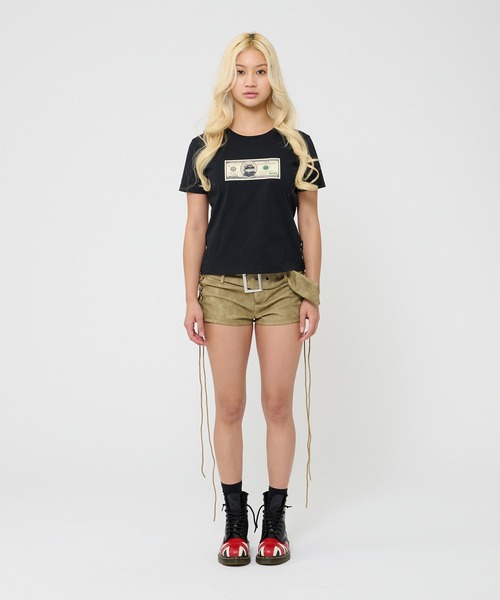 FTW(エフティダブリュー)の「Dirty Cat Dollar Tee(Tシャツ/カットソー・レディース・ホワイト/ピンク/ブラック・X-SMALL/MEDIUM/LARGE)」の12枚目の写真