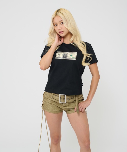FTW(エフティダブリュー)の「Dirty Cat Dollar Tee(Tシャツ/カットソー・レディース・ホワイト/ピンク/ブラック・X-SMALL/MEDIUM/LARGE)」の10枚目の写真