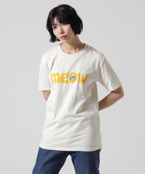 tシャツ MIXTA/ミクスタ　CREW NECK MEOW　Tシャツ レディース MIXTA/ミクスタ CREW NECK MEOW Tシャツ（Tシャツ/カットソー